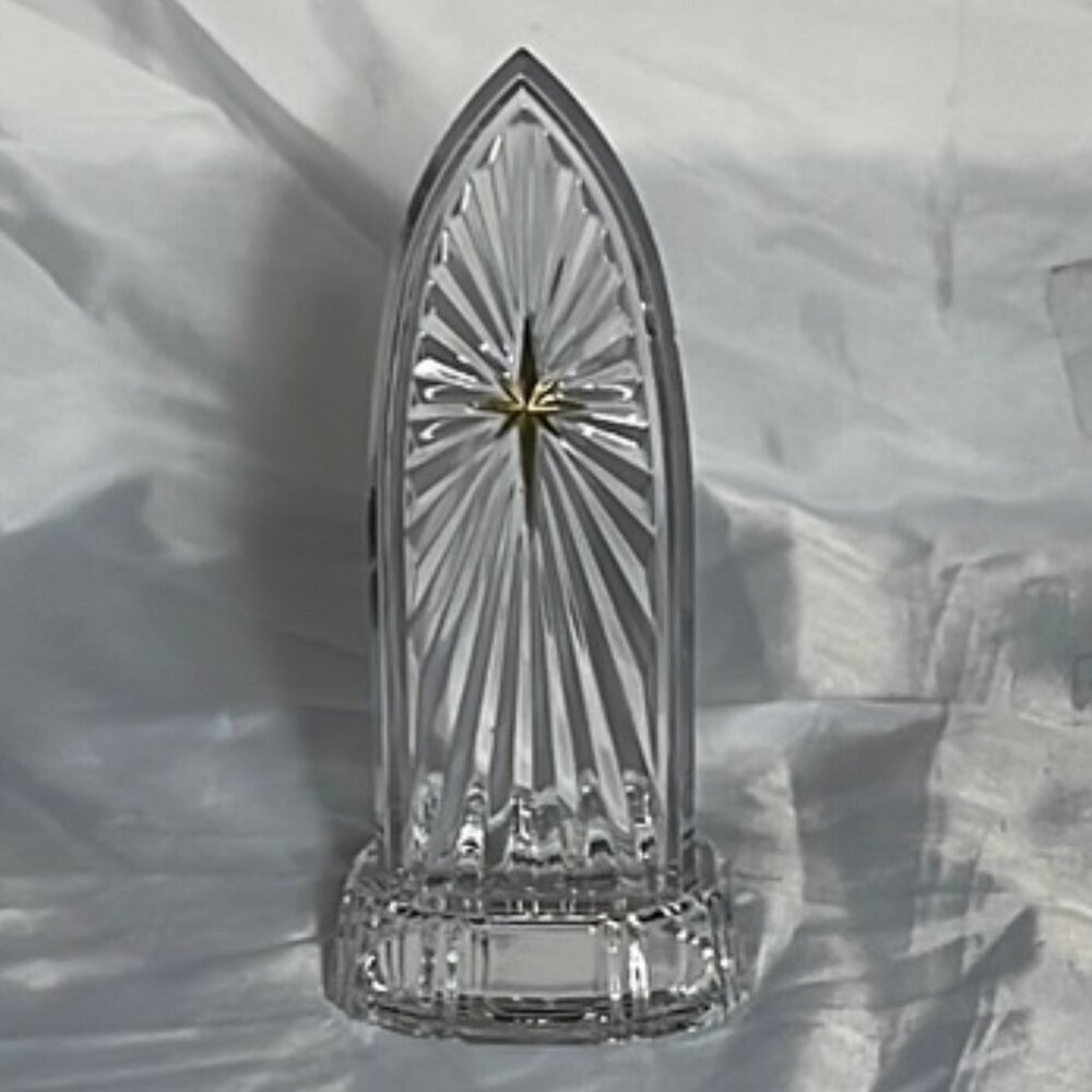 Teleflora 24% Fine Bohemian Lead Crystal Candle Holder With Gold Northstar